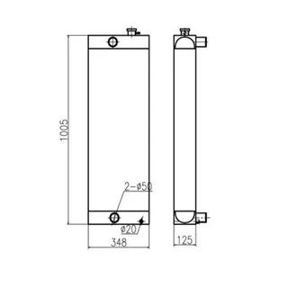 For Sany Excavator SY195C-9 Water Tank Radiator Core ASS'Y