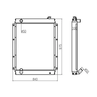 For Sany Excavator SY215C-8 Water Tank Radiator Core ASS'Y