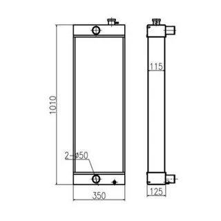 For Sany Excavator SY215C-9 SY225C-9 Water Tank Radiator Core ASS'Y
