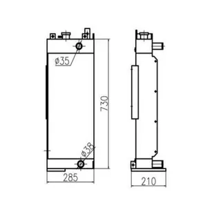 For Sany Excavator SY60B Water Tank Radiator Core ASS'Y