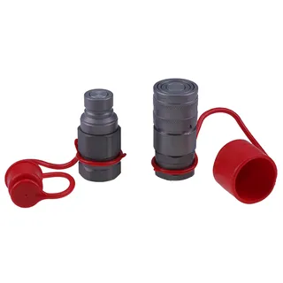 For Skid Steer Loader 1/2" NPT Thread 1/2" Hydraulic Flat Face Quick Connect Coupler Set