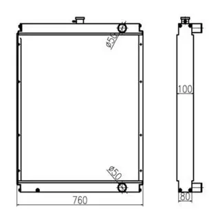 For Sumitomo Excavator SH210A3 Water Tank Radiator Core ASS'Y KRH1628