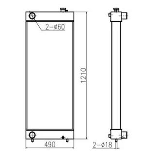 For Sumitomo Excavator SH320 SH360HD-5 Water Tank Radiator Core ASS'Y
