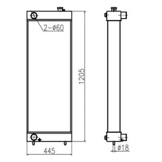 For Sumitomo Excavator SH450-3 SH450-5 SH460HD-5 Water Tank Radiator Core ASS'Y