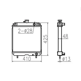 For Yanmar EE213 Water Tank Radiator Core ASS'Y 119255-44501