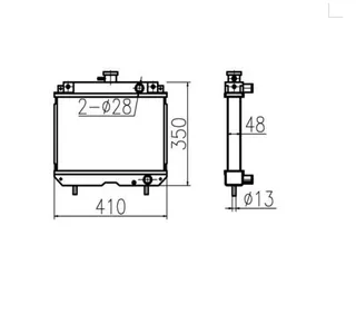 For Yanmar GP8 GP10 Water Tank Radiator Core ASS'Y 119254-44510