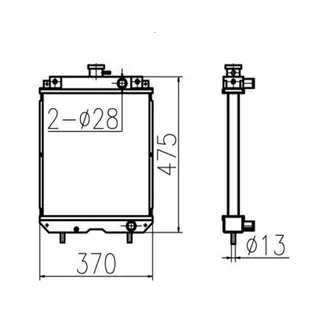 For Yanmar Water Tank Radiator Core ASS'Y 119265-44500
