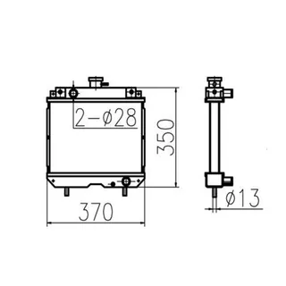 For Yanmar Water Tank Radiator Core ASS'Y 119853-44510