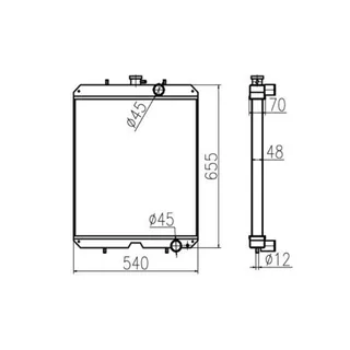 For Yanmar Water Tank Radiator Core ASS'Y 129944-44501