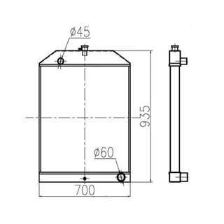 For YUCHAI Excavator YC135-8 Water Tank Radiator Core ASS'Y