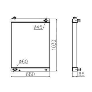 For YUCHAI Excavator YC230LC-8 Water Tank Radiator Core ASS'Y