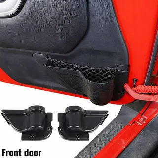 2 Pcs Front Door Side Insert Storage Box Door Organizer Pockets for Jeep Wrangler JK JKU 2011-2018