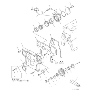 Front Cover 6206-21-3130 for Komatsu 6D95L 6D95L-1AA 6D95L-1AA-S 6D95L-1AA-T 6D95L-1AA-M Engine