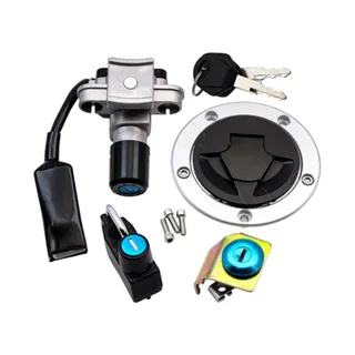Fuel Filler Cap Ignition Switch Lock Assembly with Keys 27005-0612 27005-0685 27016-5393 for Kawasaki BR125 Z125 PRO 2017-2023