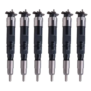 6 Fuel Injectors RE524361 for John Deere Engine 6081 6090 6125 Tractor 8120 8220 8320 8420 8520 9220 9520