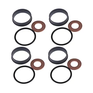 4 Sets Fuel Injector Seal Kits for Kubota M6060HD M7060HD M7060HFC KX057-4 KX080-4 U55-4 SVL75-2 SVL75-3 SSV65PC