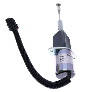 12V Electric Fuel Shut-Off Solenoid RE53507 for John Deere Loader 644G 535 530B 660D Tractor 4555 4755 4955 4560 4760 4960