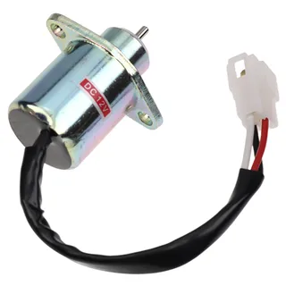 12V Fuel Shutoff Solenoid 067614-027 for Kubota Engine D905 D1105 Upright Lift LX31RT LX41RT LX50RT LX31 LX41 LX50