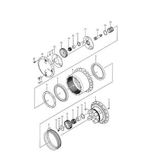 Gear 0693012 for John Deere John Deere Excavator 160LC EX160LC-5