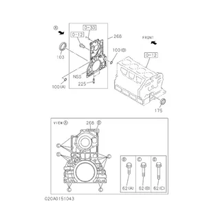 Genuine Flywheel Housing 87596003 for Case Excavator CX210B CX225SR CX240B Engine 4HK1