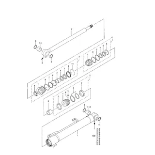 Hydraulic Boom Cylinder 4467672 for Hitachi Excavator ZX35U