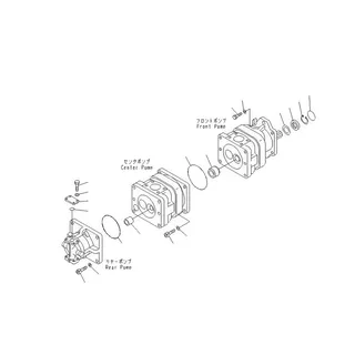 Hydraulic Gear Pump 3EF-60-61111 For Komatsu FD200-6 FD250Z-6