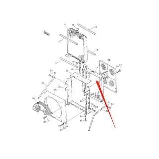 Hydraulic Oil Cooler Assembly 4206092 for Hitachi Excavator EX220-1