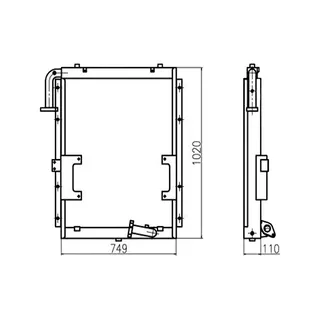 Hydraulic Oil Cooler For Hyundai Excavator R205-7