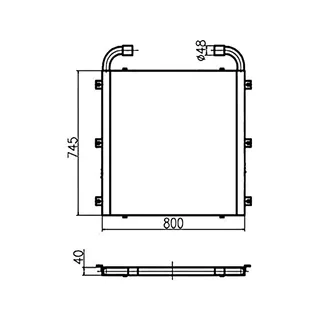 Hydraulic Oil Cooler For Kato Excavator HD820V