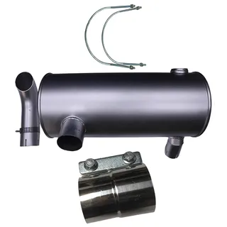 Muffler 266-6251 & Clamp 094-7583 & 2Pcs U-Bolt 212-8583 for Caterpillar CAT Engine 3066 Excavator E320C E318C E319C 321C 320CL