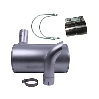 Muffler 6738-11-5510 with Clamp and 2Pcs U-Bolt for Komatsu Engine 6D102 Excavator PC200-7 PC220-7 PC210-7 PC240-7 PC228-3 PC230-7 PW180-7