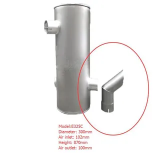 Muffler Silencer for Caterpillar CAT Excavator E325C Split