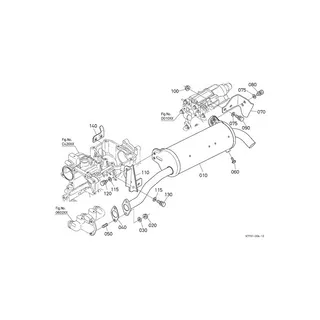 Muffler Silencer for Kubota Engine D1005