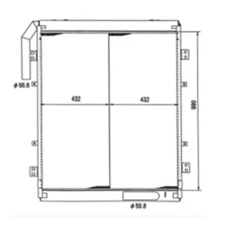 Oil Cooler 2452U660S22 for Kobelco SK300-2 SK300 Excavator