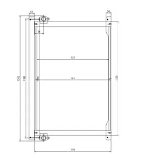 Oil Cooler 4682425 for Hitachi Excavator EX1200-6