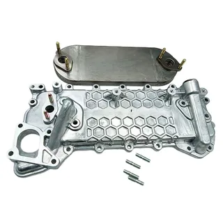 Oil Cooler Core & Cover 8980853125 8973341002 for Isuzu Engine 4HK1 John Deere Excavator 245GLC 225DLC 230GW 220DW 190GW 190DW