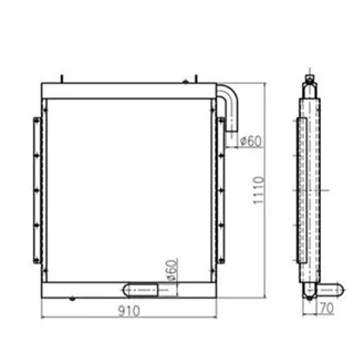 Oil Cooler for Kato Excavator HD1430-1