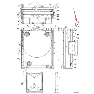 Oil Cooler LN00068 for CASE CX210 CX210LR Crawler Excavator