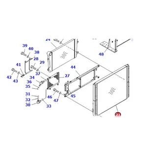 Oil Cooler 22B-03-11121 for Komatsu PC158USLC-2 PC158US-2 PC138USLC-2 PC138US-2 PC128UU-2 JT150-1