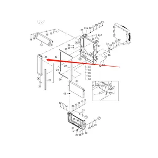 Oil Cooler 263G2-12212 for Hitachi Excavator ZW220