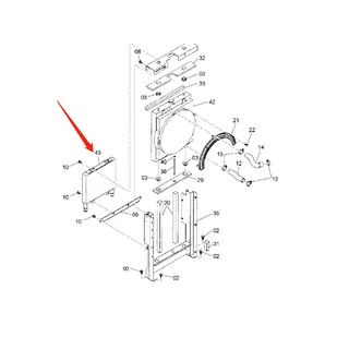 Oil Cooler 4464826 for Hitachi Excavator ZAX70