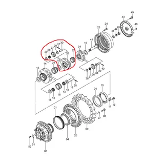 Planet Carrier Assembly 1022197 Sun Gear 3074989 for Hitachi Excavator ZX330 ZX350H ZX280 ZX280LC ZX280-5G EX270-5