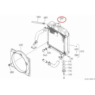 Radiator Assembly 16853-72060 for Kubota Engine D722
