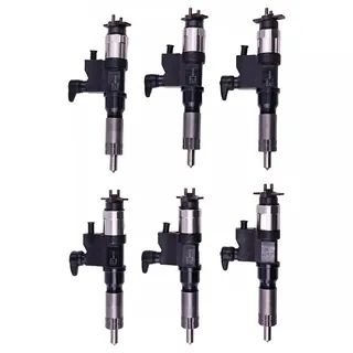 6 Pieces Fuel Injector 095000-6382 095000-6384 8-97609790-2 8-97609790-4 for Isuzu Engine 6HK1 7.8L Denso 6380