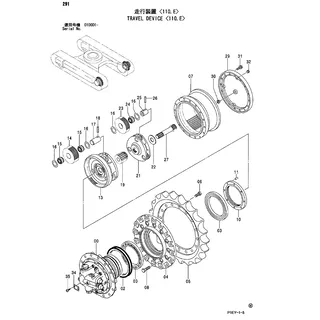 Travel Motor Assembly 4445091 for Hitachi Excavator ZX110 ZX110-E ZX110M ZX130L ZX130L-3 ZX130MT ZX135USL ZX135USL-3