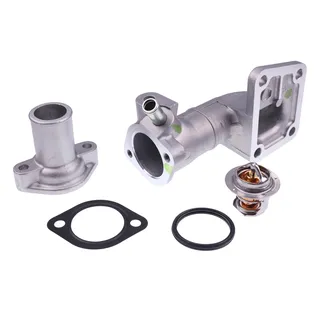 Water Flange & Cover & Thermostat With Gasket 17331-72703 for Kubota Engine V1702 Tractor L3000DT L3000F