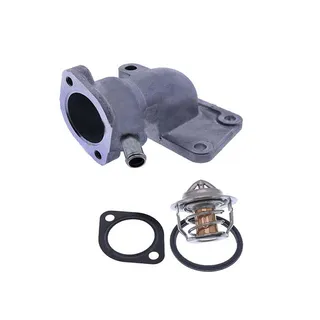 Water Flange & Thermostat With Gasket 17331-72703 19434-73014 for Kubota Engine V1702 Tractor L3000DT L3000F