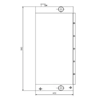 Water Radiator Core 30/926129 for JCB JS175