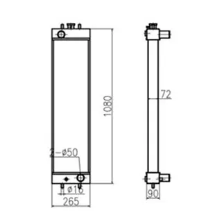Water Radiator Core for CASE CX145 Crawler Excavator