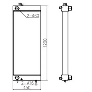 Water Radiator Core LN001710 LN002120 for CASE CX290 Crawler Excavator
